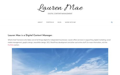 Lauren Mae, Digital Content Editor
