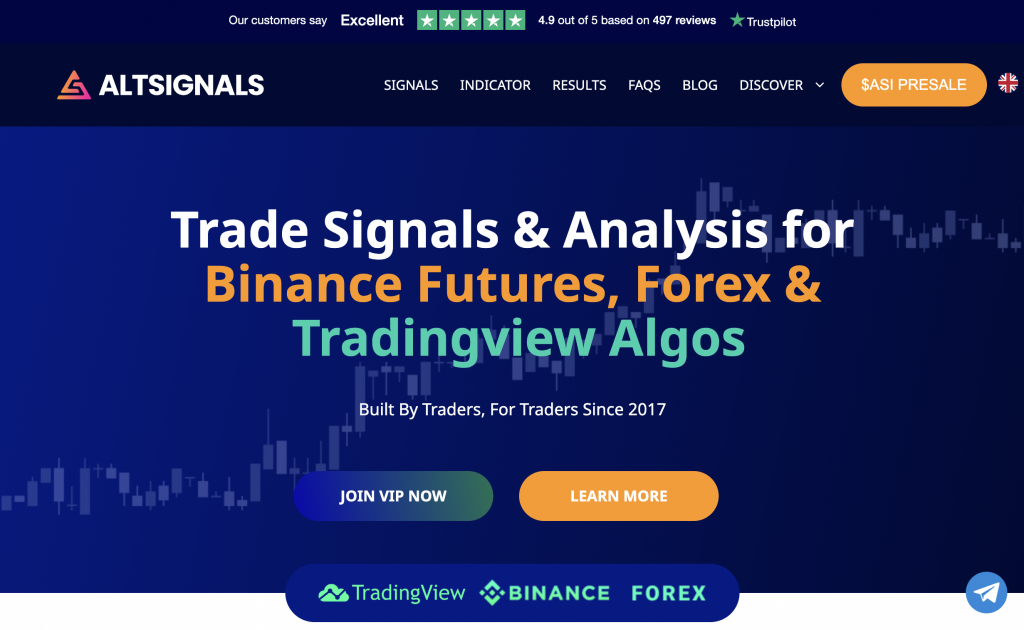 AltSignals trading signals website